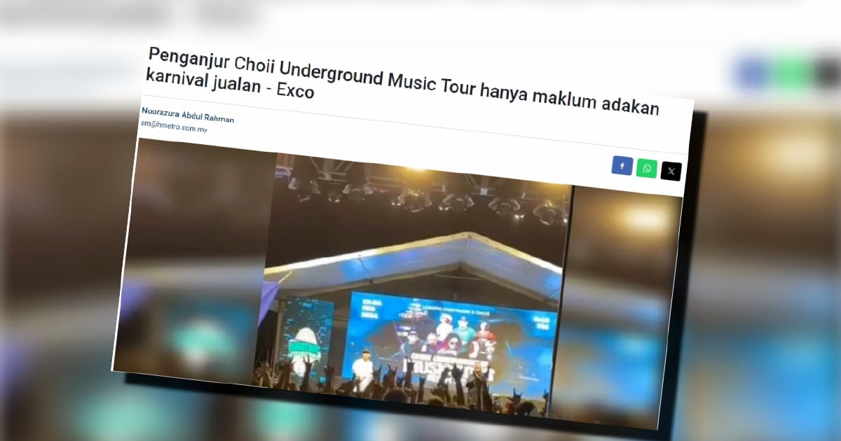 Penganjur Choii Underground Music Tour mohon maaf, terlepas pandang malam Nisfu Syaaban