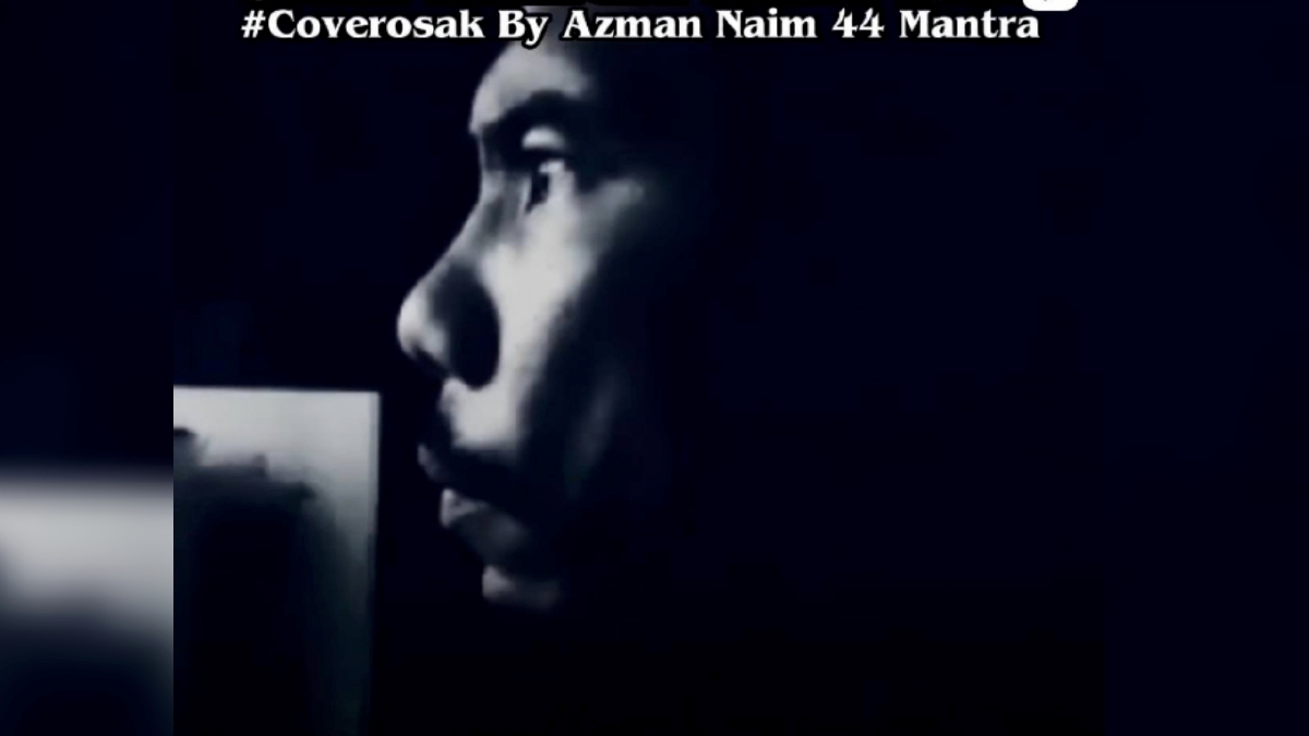 TANGKAP layar video nyanyian parodi Azman Naim yang dimuat naik di laman sosialnya, semalam.