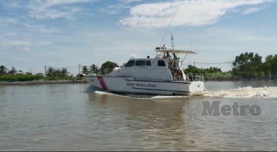 BOT Maritim Malaysia melakukan pencarian nelayan Thailand yang hilang. FOTO ihsan Maritim Malaysia 