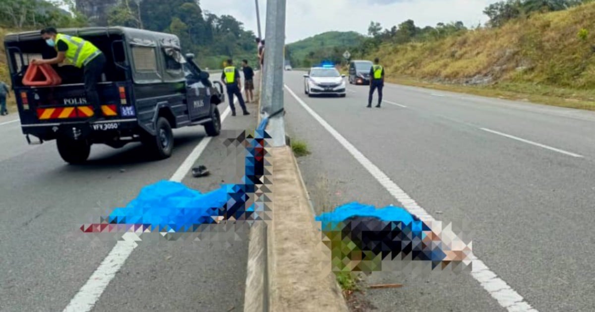 Tragedi pulang selepas cuti raya: 2 maut motosikal terbabas di CSR