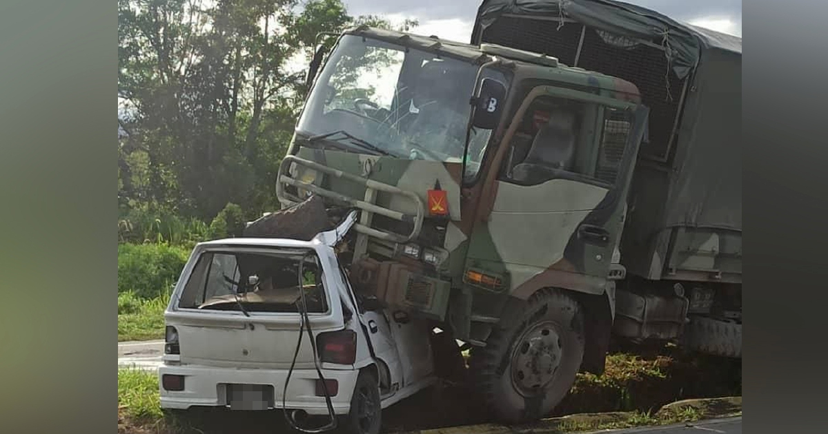 3 Maut Bertembung Trak Tentera