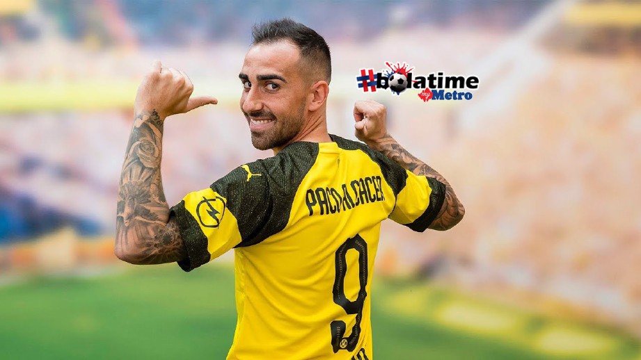 ALCACER bangga sertai Dortmund. FOTO/AGENSI 