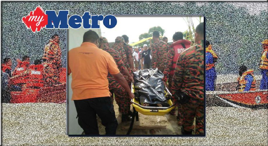 Mayat mangsa dihantar ke Hospital Serian untuk bedah siasat. Foto ihsan bomba