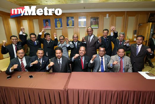 Seramai 15 ADUN BN menyatakan sokongan  tidak berbelah bahagi kepada pimpinan Menteri Besar Datuk Seri Ahmad Razif Abd Rahman. FOTO Aswadi Alias