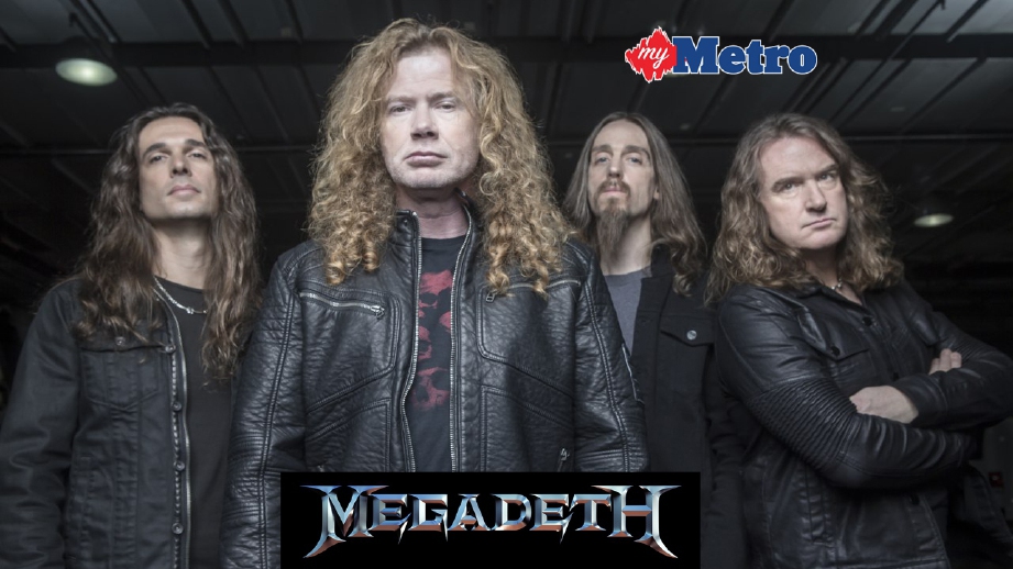 (Dari kiri), Kiko, Mustaine, Verbeuren dan Ellefson. FOTO MEGADETH 