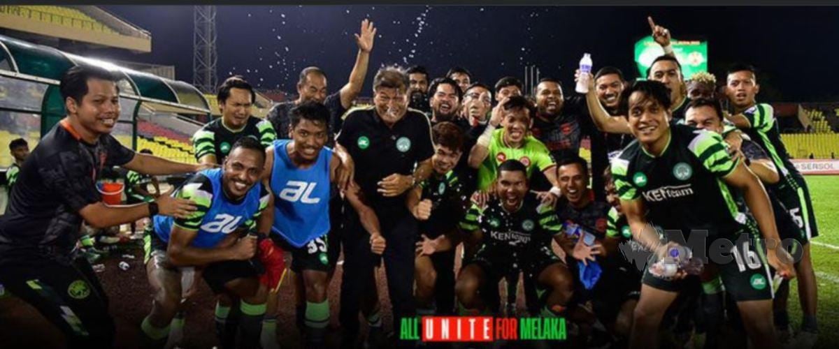 SEBAHAGIAN pemain Melaka United. FOTO FB MELAKA UNITED