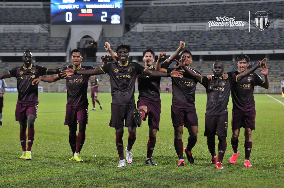 Pemain TFC meraikan kejayaan menewaskan Perak FC 2-0 pada aksi Liga Super. FOTO Ihsan TFC.
