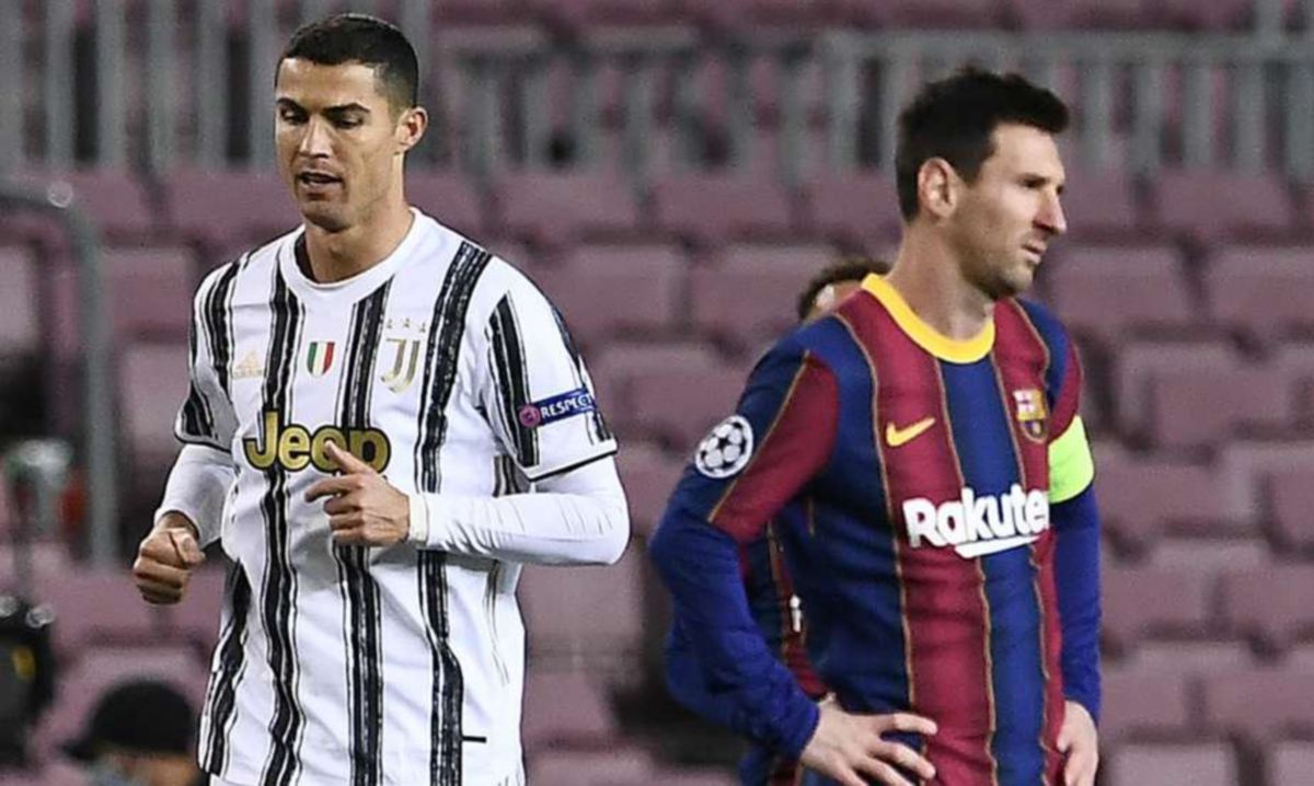 DUA bintang paling terkemuka dunia, Ronaldo dan Messi. FOTO Agensi