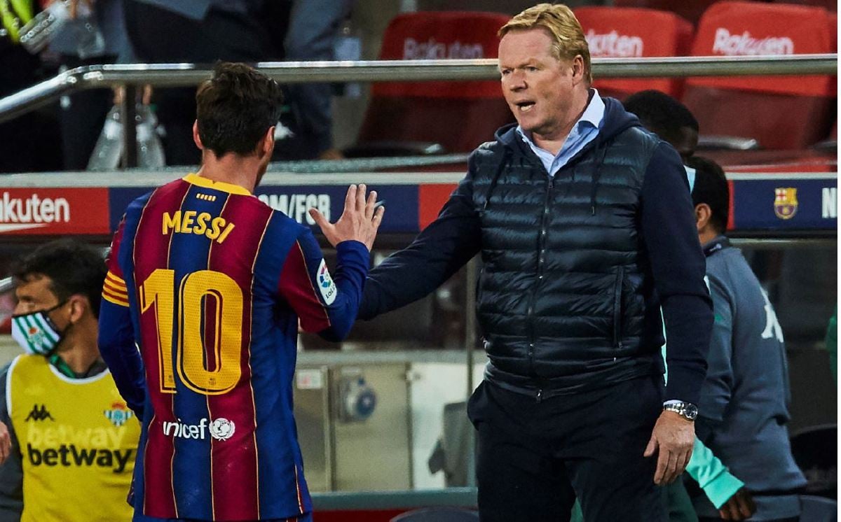 KOEMAN menaruh sepenuh kepercayaan terhadap Messi. FOTO AFP 