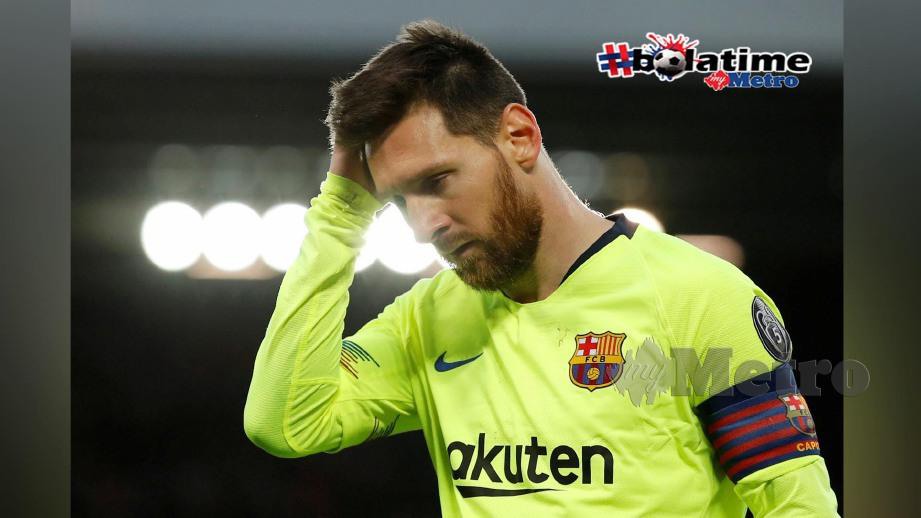 Messi diarahkan menjalani ujian doping selepas perlawanan. FOTO REUTERS