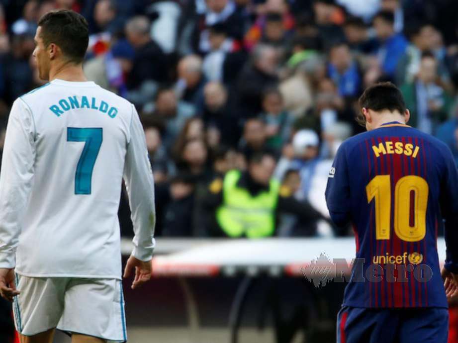 MELO memilih Messi berbanding Ronaldo sebagai pemain paling terbaik. FOTO Reuters