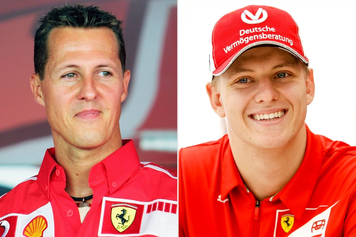 Legenda F1, Michael Schumacher (kiri) dan anaknya, Mick Schumacher. FOTO File Agensi