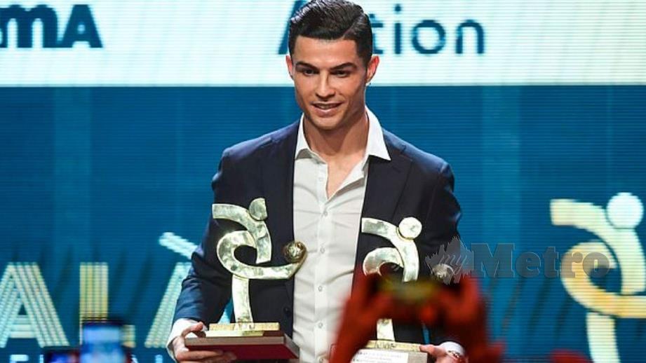 Ronaldo memenangi gelaran Pemain Terbaik Serie A. FOTO AFP 