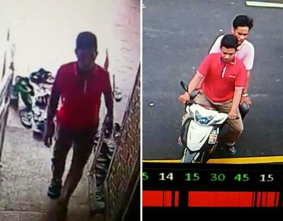 Petikan rakaman CCTV dua lelaki yang mencuri wang derma Masjid Al Ubudiah, Seksyen 19, Shah Alam, Jumaat lalu. - Foto Ihsan Pembaca
