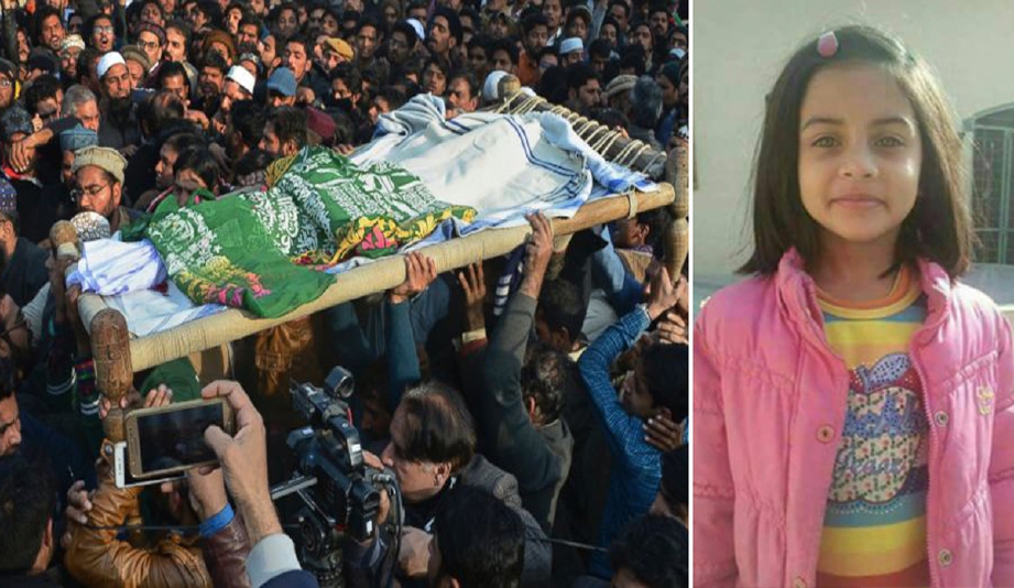 Jenazah Zainab diusung untuk dikebumikan. - Foto ABC News/ Twitter (Imran Khan)