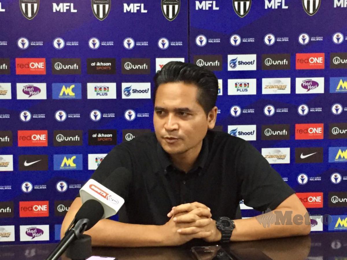 PENGENDALI Terengganu FC, Nafuzi Zain tetap optimis untuk menamatkan saingan Liga Super di kedudukan kedua. FOTO Malik Muhamad