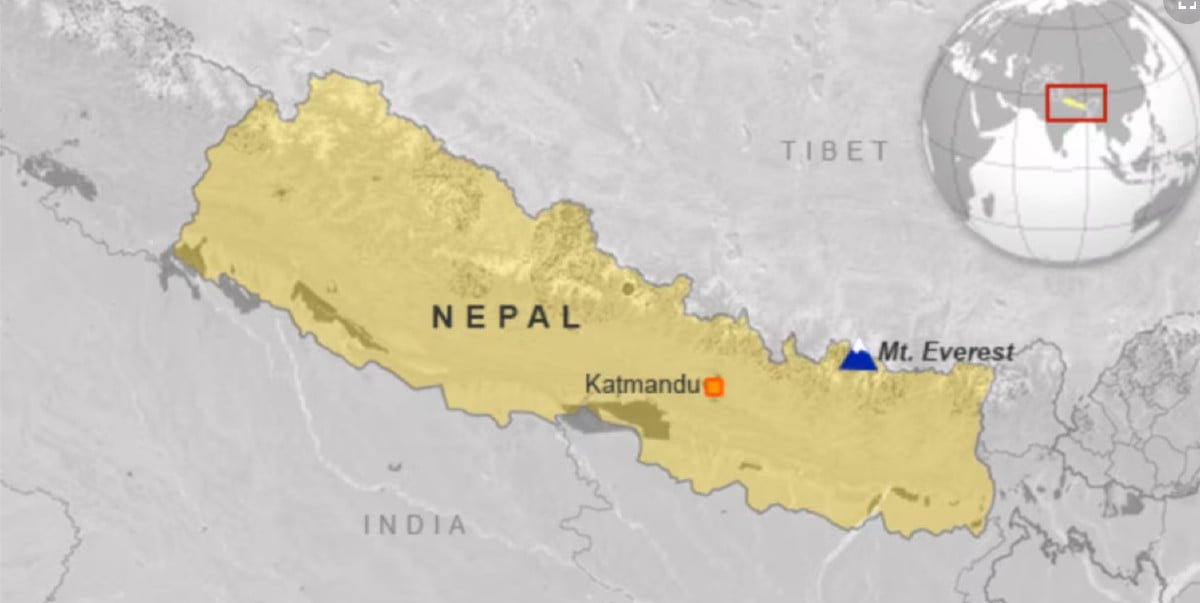 SEMBILAN maut tanah runtuh di Nepal. FOTO Agensi/VOA