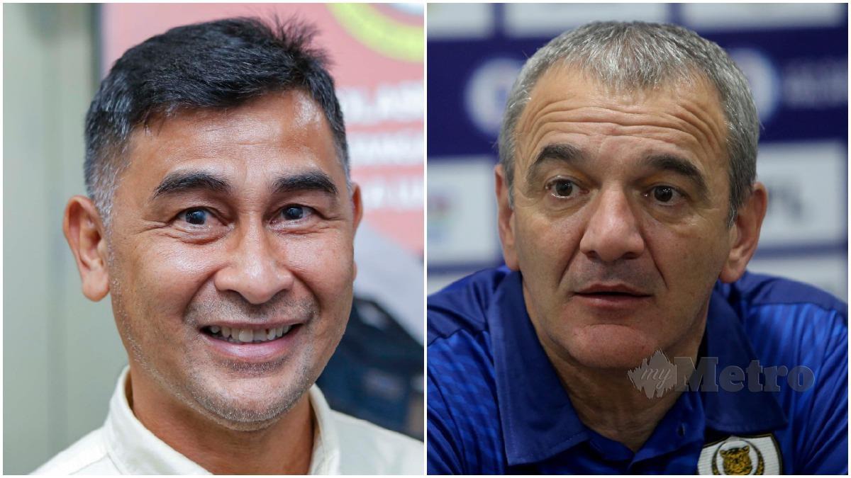 NIDZAM (kiri) dan Durakovic terkejut dengan pembatalan saingan Piala Malaysia. FOTO NSTP