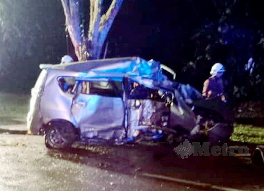 Pemandu maut kereta rempuh pokok  Harian Metro