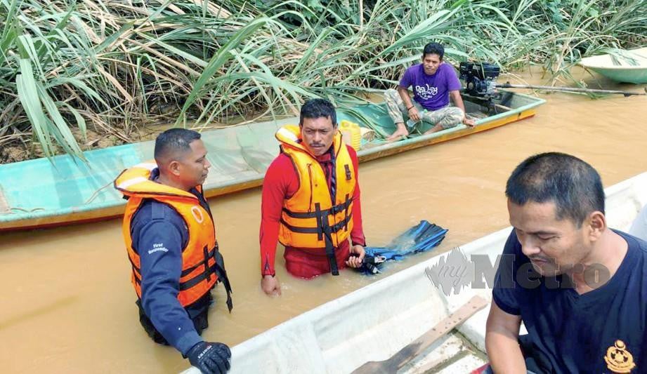Mayat Ismaniza ditemui di Sungai Temangan, Machang pagi tadi. FOTO Ihsan Pembaca