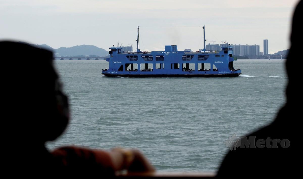 TINJAUAN perkhidmatan feri di Pulau Pinang, Rapid Ferry, perjalanan di antara Pangkalan Sultan Abdul Halim, Butterworth dan Pangkalan Tun Raja Uda, Georgetown. FOTO Danial Saad