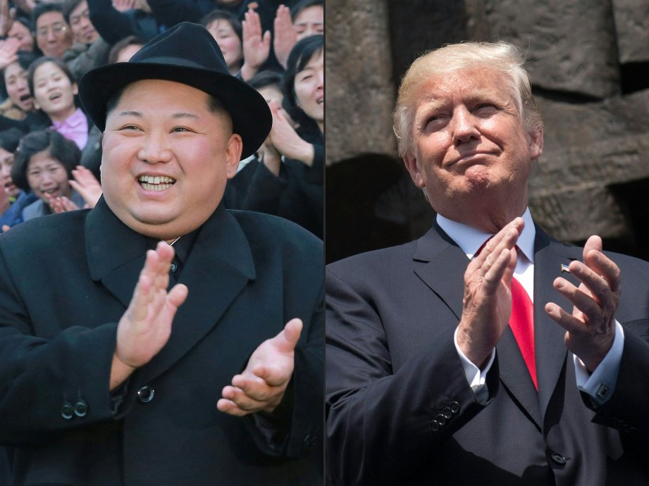 KIM Jong-Un (kiri) dan Donald Trump. FOTO AFP/KCNA