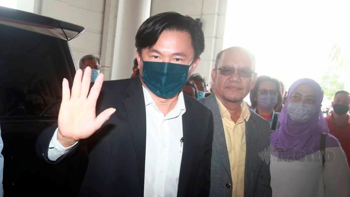 YONG tiba di Mahkamah Tinggi Ipoh. FOTO L Manimaran