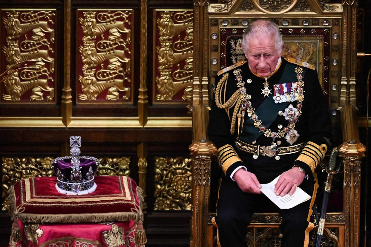 PUTERA Charles selepas membaca titah Ratu Elizabeth II ketika pembukaan sidang Parlimen di London pada 10 Mei 2022. FOTO AFP