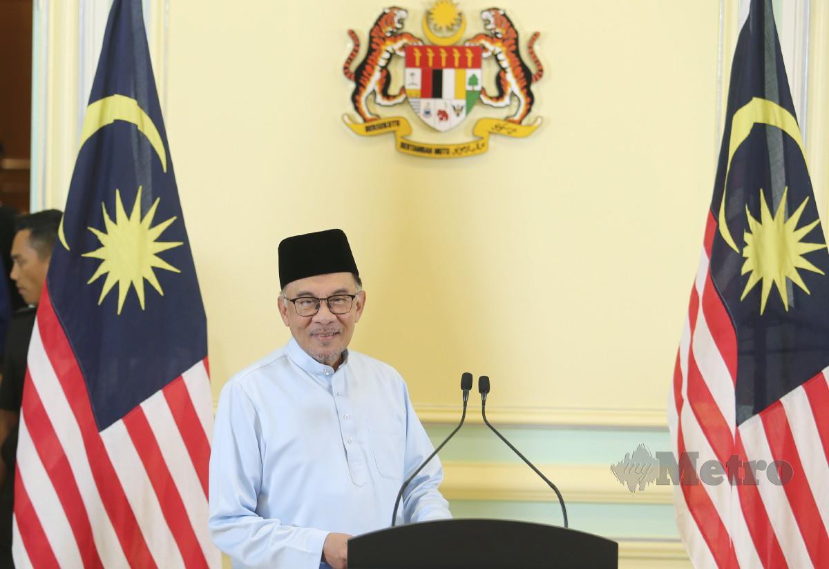ANWAR ketika sidang media pengumuman barisan Timbalan Menteri di Kompleks Perdana Putra, Putrajaya. FOTO Aswadi Alias