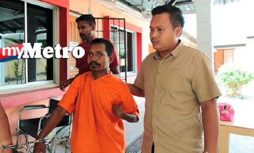 Che Mohd Shamsul (tengah) mengaku salah pukau dan cabul dua remaja. FOTO Syamsi Suhaimi