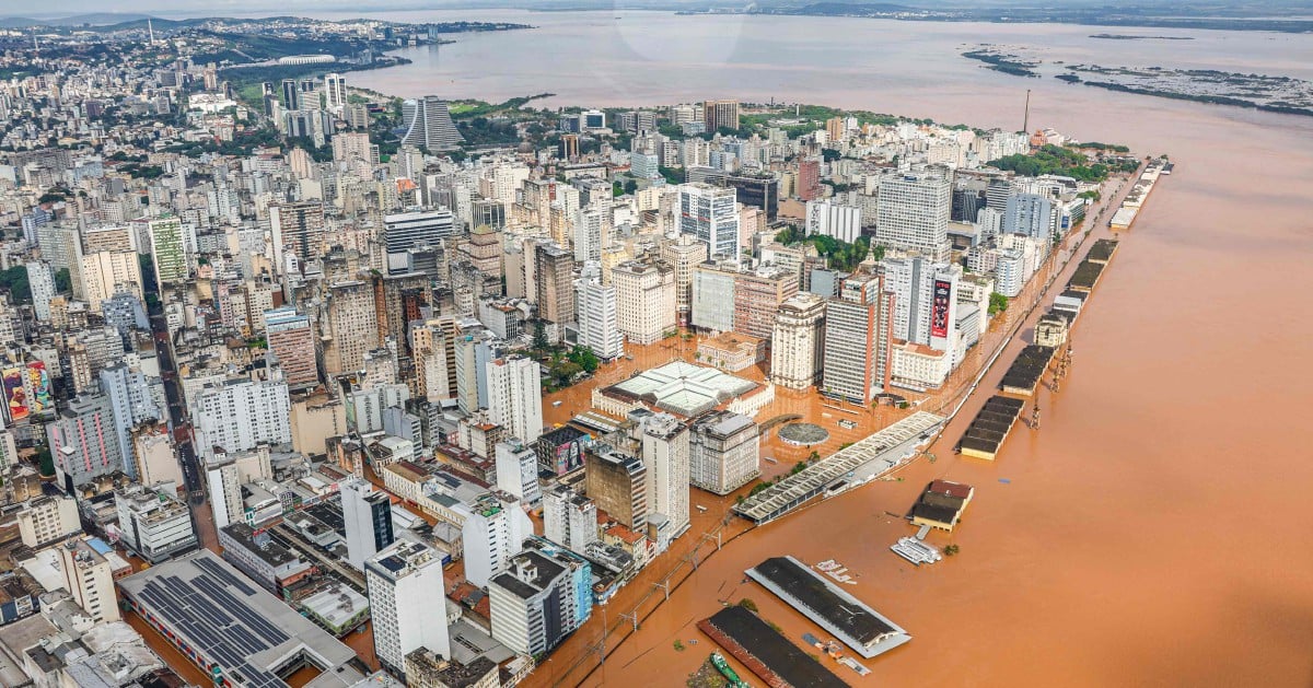 Selatan Brazil banjir, umpama medan perang