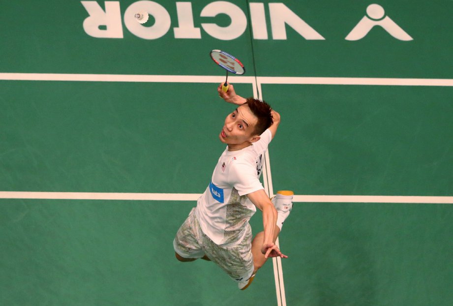 CHONG Wei ketika menentang Hyun Il pada kejohanan badminton Terbuka Malaysia 2018 di Axiata Arena, Bukit Jalil. -Foto EIZAIRI SHAMSUDIN