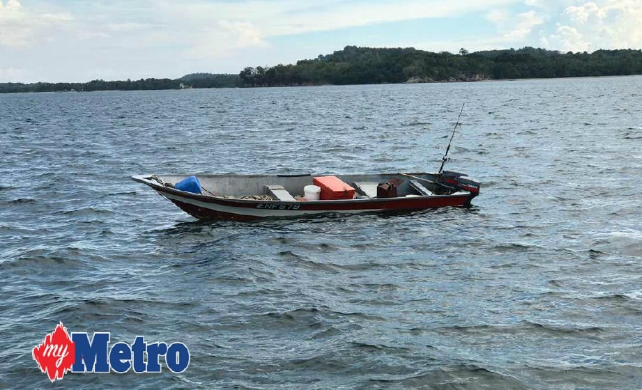 MISTERI penemuan sebuah bot berpusing-pusing tanpa pemandu di perairan Tanjung Kubong, Labuan. FOTO Ihsan APMM