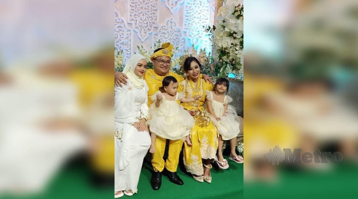 PAVEENA Shaeleen dan anak hadir ke majlis persandingan suami, Muhammad Syafiie dan rakannya, Nurul Nazirah. FOTO ihsan Paveena Shaeleen Saimin