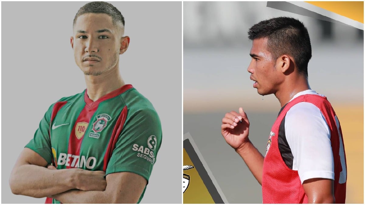 KEDUA-dua kelab yang diwakili Faiq Jefri (kiri) dan Safawi bakal bertemu esok. FOTO Portimonense SC & FB Faiq Jefri 