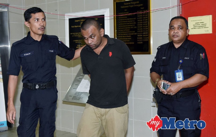 Mohd Tarmizi dijatuhi hukuman penjara lima tahun dan dua sebatan di Mahkamah Sesyen Kuala Terengganu. FOTO MOHD SYAFIQ RIDZUAN AMBAK