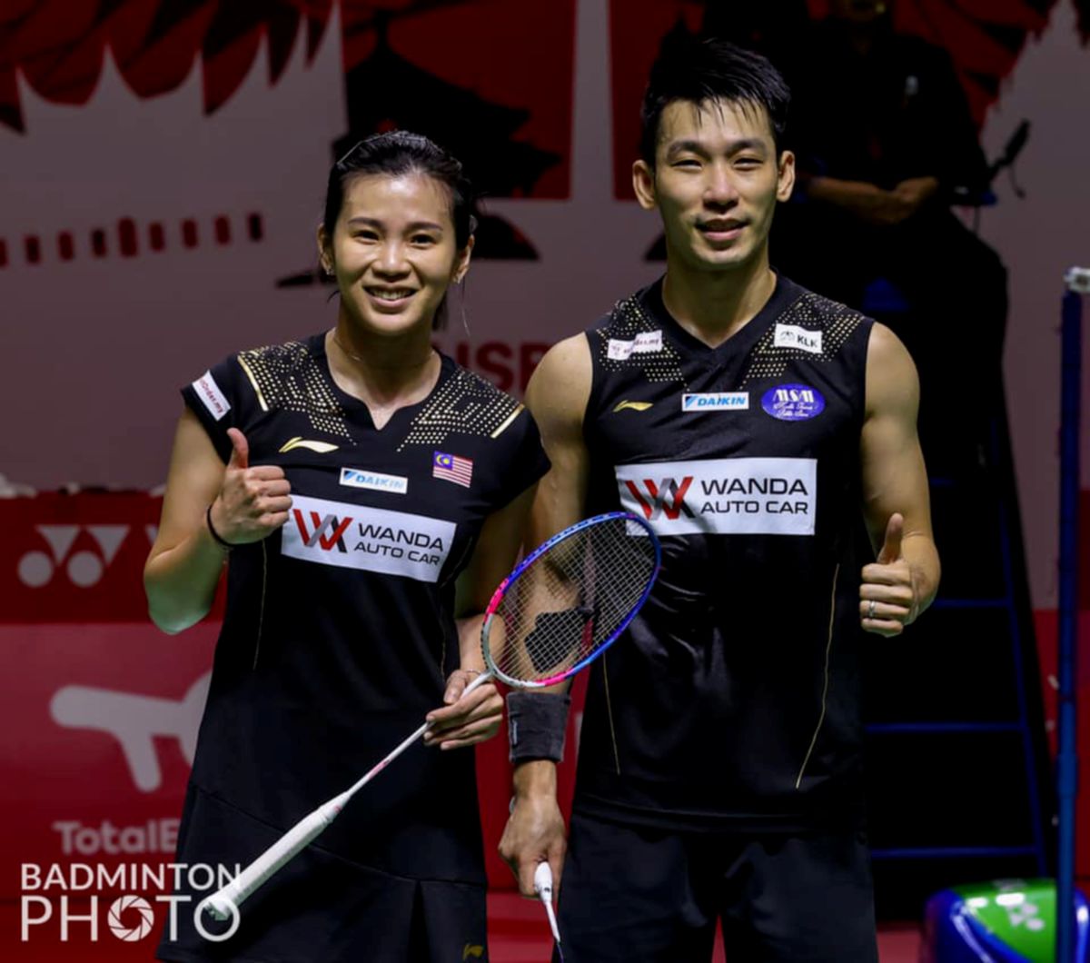 PENG Soon (kanan) mengumumkan berpisah dengan Liu Ying semalam. FOTO Badminton Photo