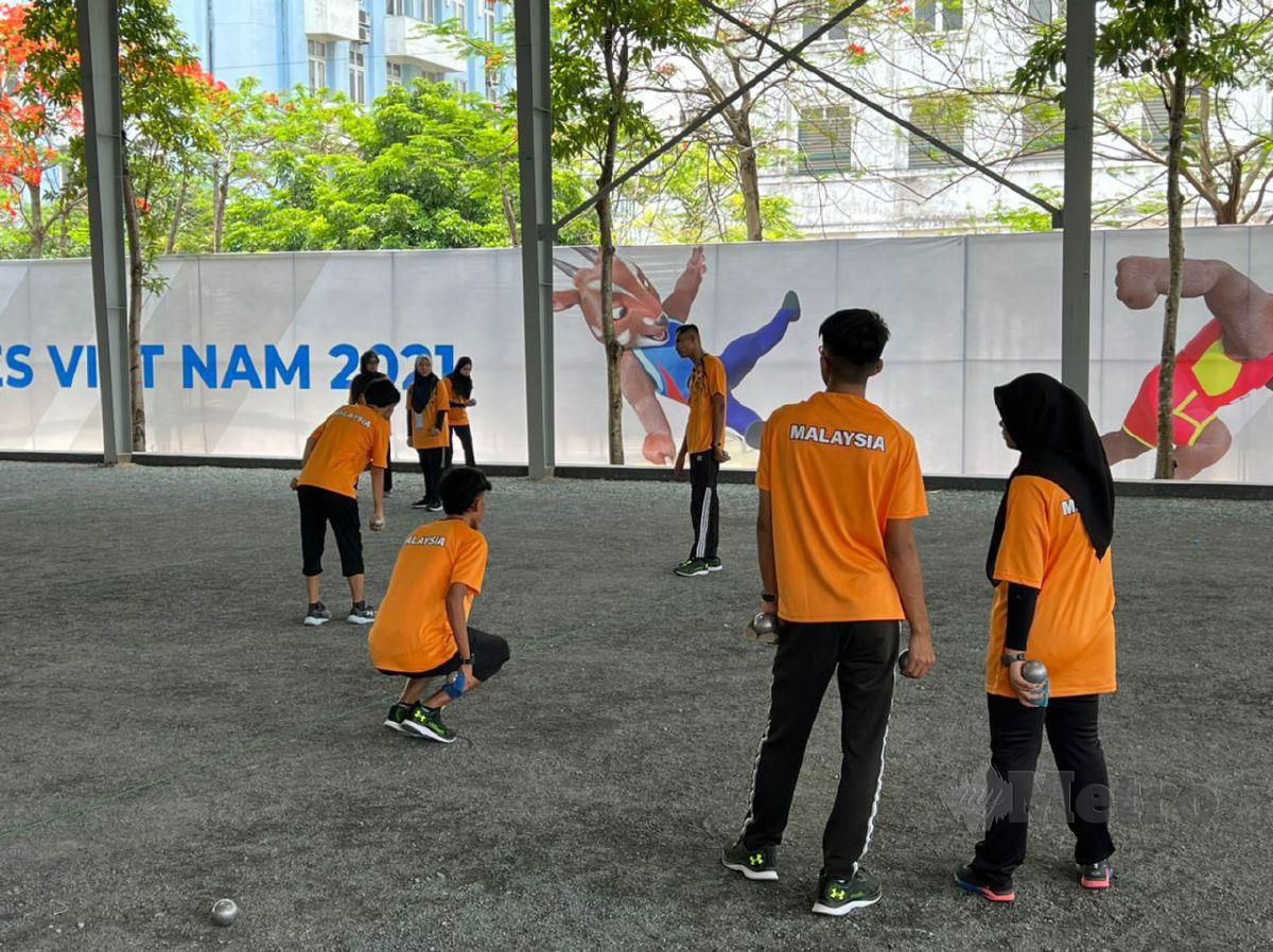 SKUAD petanque shooting lelaki dan wanita gagal mara ke final Sukan Sea Vietnam 2021. FOTO NSTP