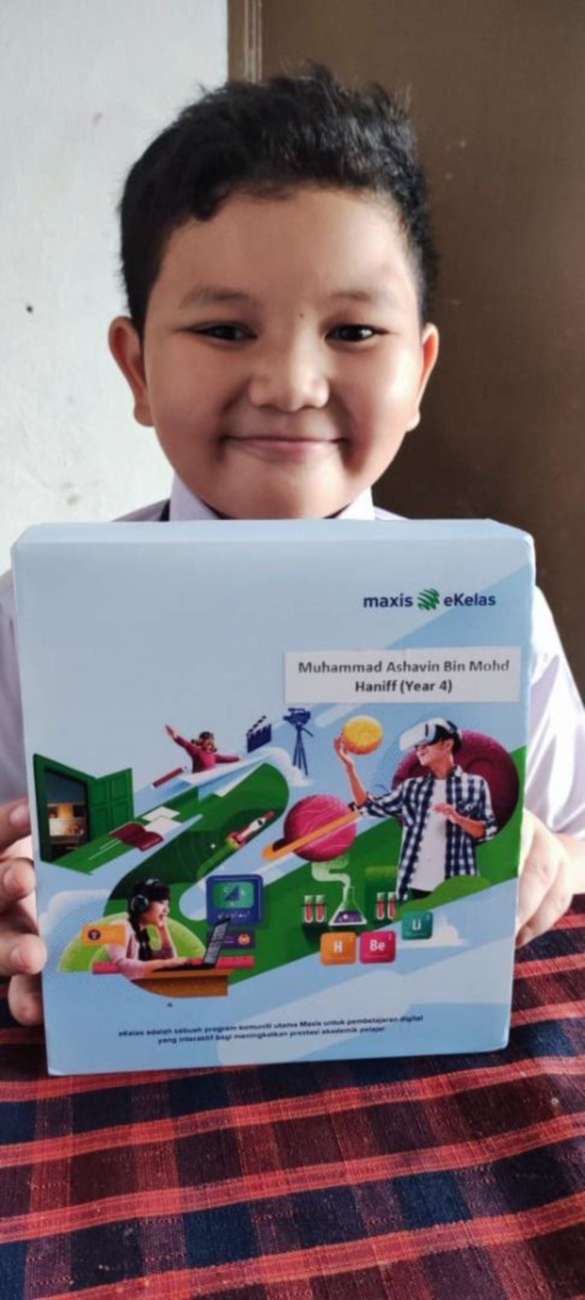 MUHAMAD Ashavin Mohd Haniff, 10, antara pemenang Misi Jelajah Digital yang diumumkan baru-baru ini.