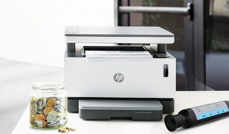 PENCETAK HP Neverstop Laser MFP 1200W menawarkan pakej fungsi terbaik untuk kelas pencetak pertengahan.