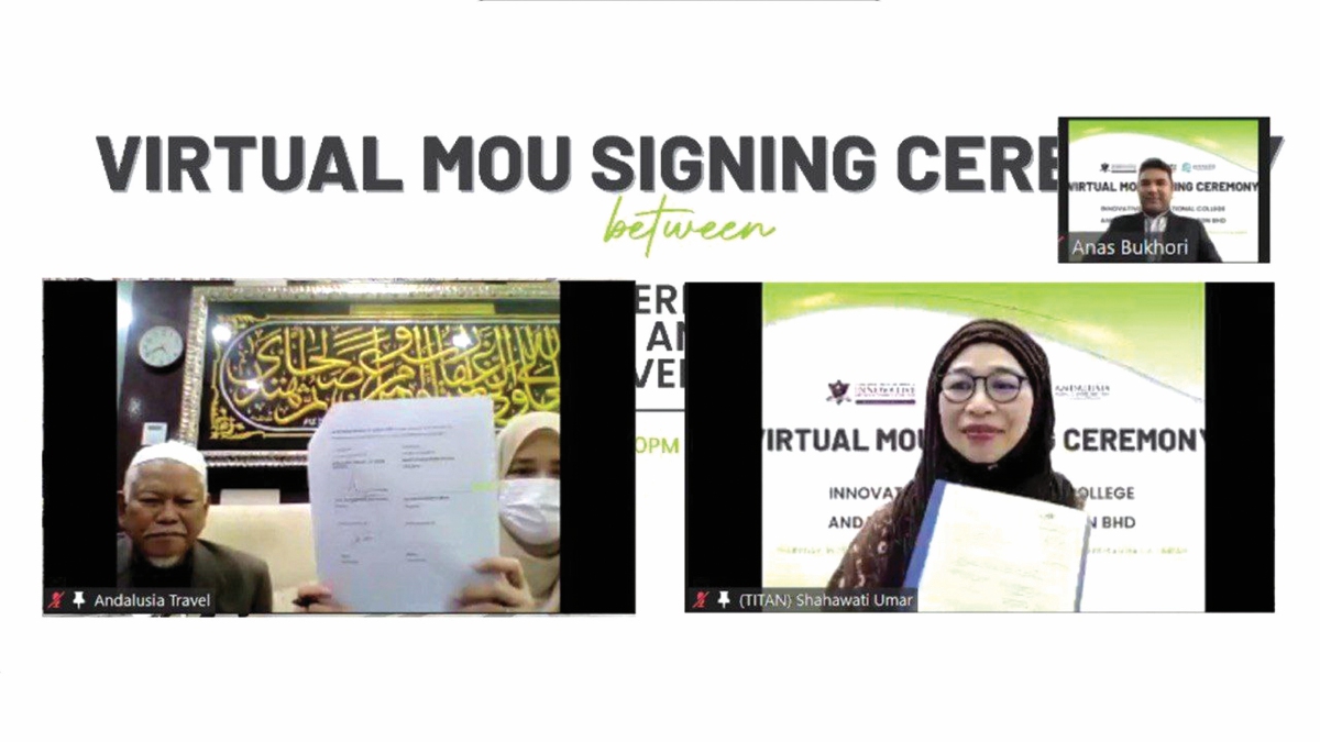 MOU yang ditandatangani dalam majlis secara virtual.