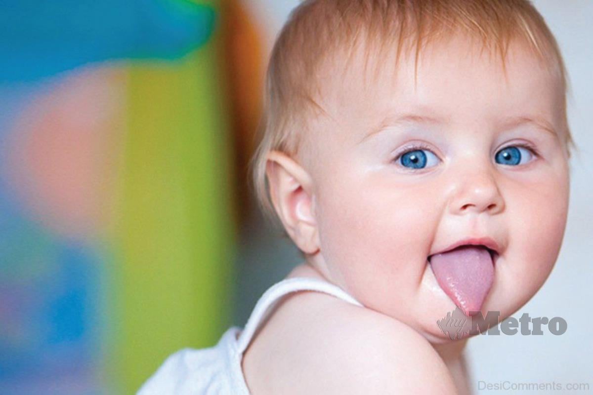 KANAK-kanak yang tidak mengalami masalah ankyloglossia mudah mengunjur lidah keluar. 