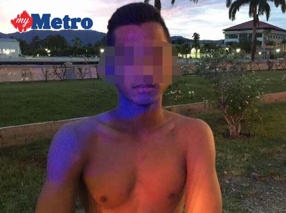 Lelaki yang dilaporkan terjun ke laut dalam keadaan bogel ditemui di Tanjung Lipat, Taman Awam Teluk Likas, Kota Kinabalu. FOTO ihsan polis