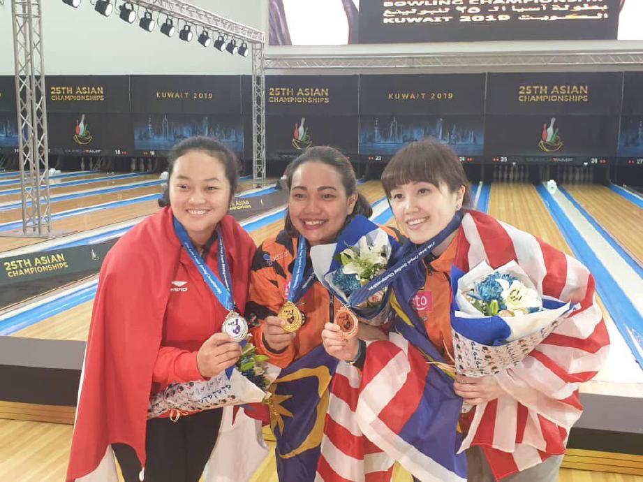 SHALIN raih pingat emas acara individu dalam Kejohanan Tenpin Boling Asia 2019 di Kuwait.