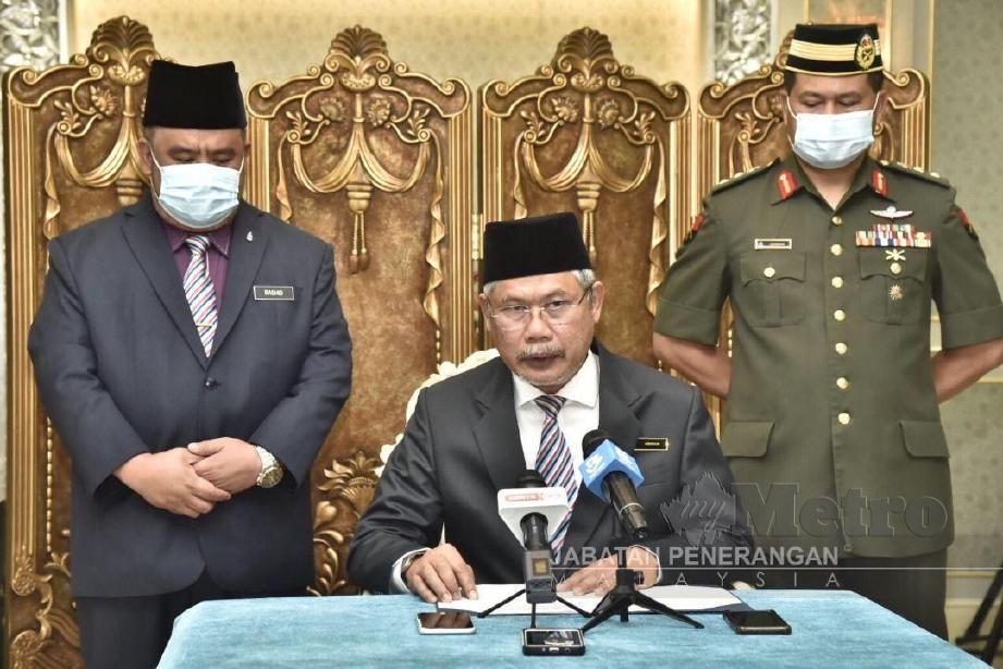 Sidang media khas Setiausaha Sulit kepada Yang di-Pertua Negeri Sabah, Abinan Asli bertempat di Istana Negeri.  FOTO Ihsan Jabatan Penerangan Sabah