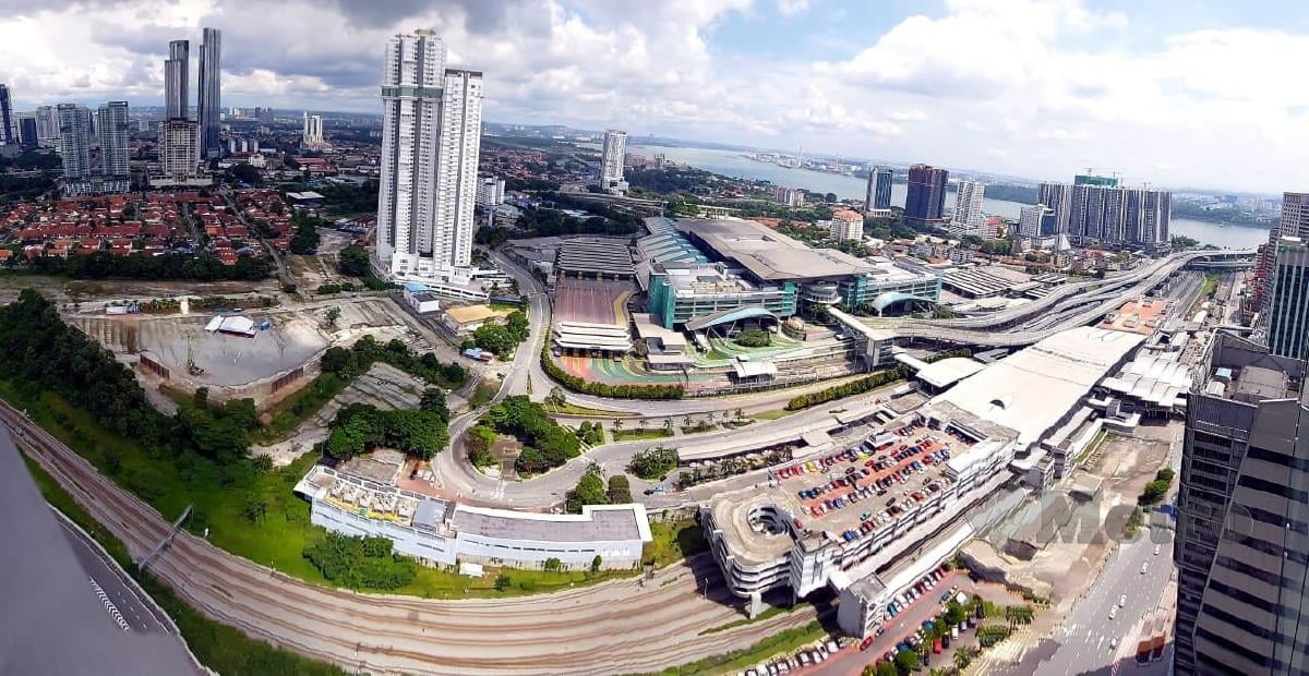 Tapak Majlis pecah tanah Projek Rapid Transit Sistem Link (RTS) antara Johor Bahru-Woodlands Singapura  yang dilancarkan secara maya oleh Sultan Johor Sultan Ibrahim Iskandar di Johor Bahru pada hari ini. FOTO ZAIN AHMED