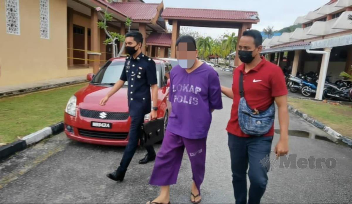 Tertuduh mengaku tidak bersalah di Mahkamah Seksyen Kuala Terengganu. FOTO ZATUL IFFAH ZOLKIPLY