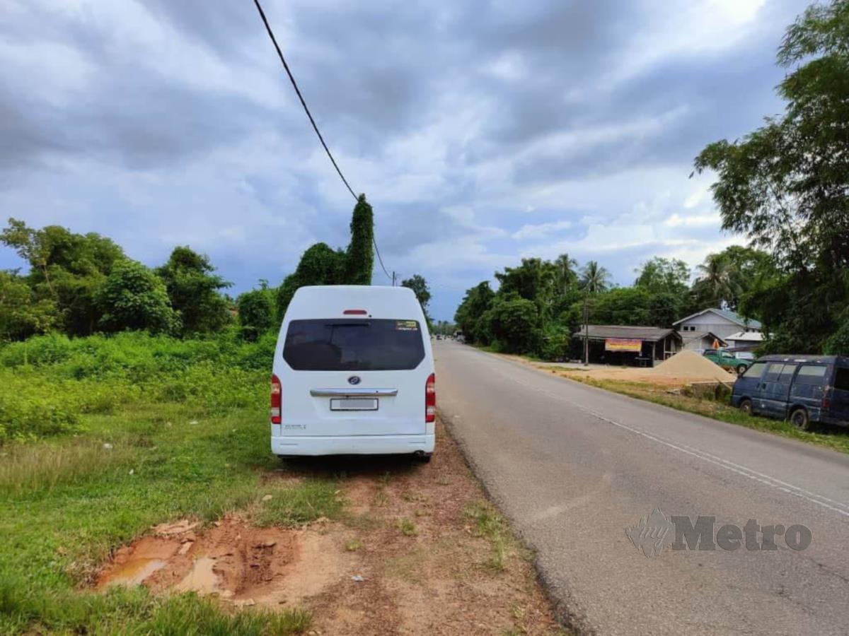 Van yang digunakan dua tekong untuk membawa tu tujuh PATI warga Thailand. FOTO 