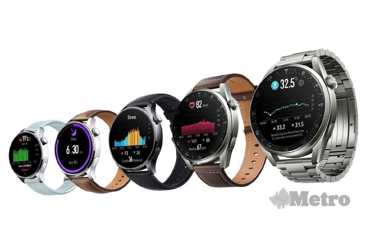JAM pintar Huawei Watch 3  dengan  pelbagai kefungsian baharu serta menyokong eSim.