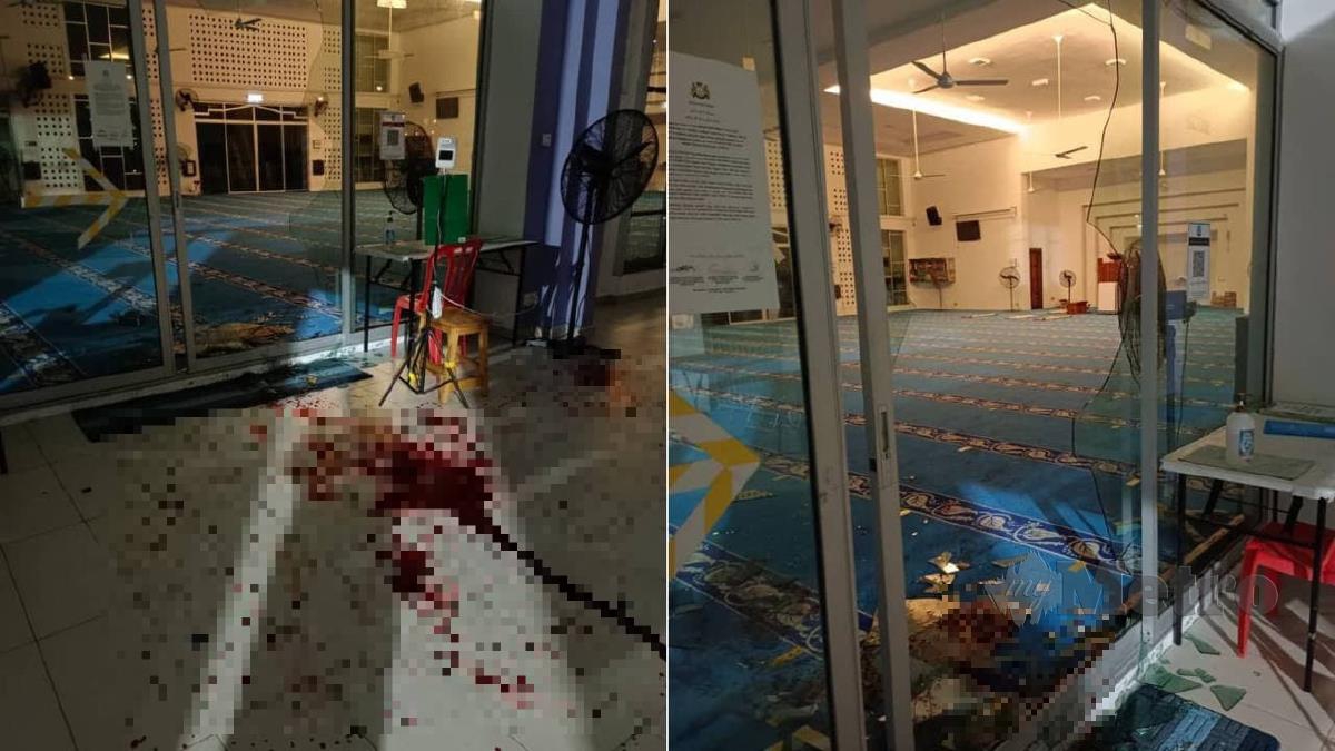 Lelaki maut akibat parah di pergelangan tangan, tumbuk pintu cermin masjid hari sebelumnya